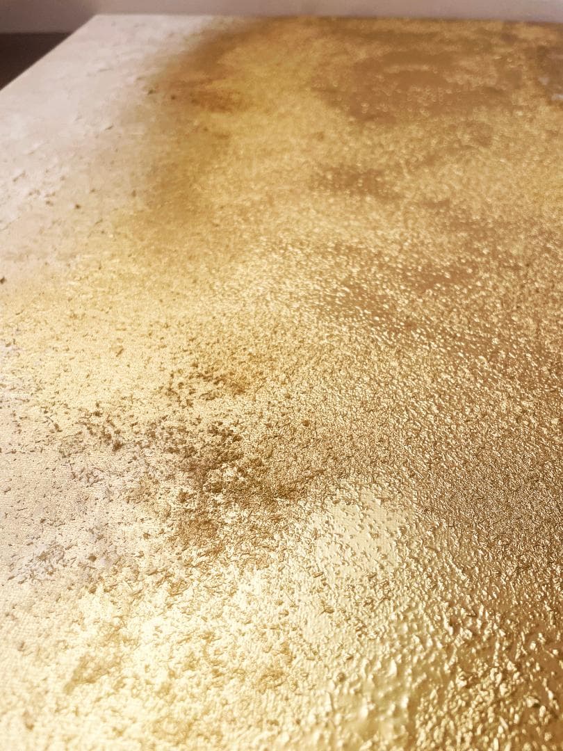 大きい抽象画｜803×652｜現代アート 絵画　テクスチャーアート　大きめ　金白