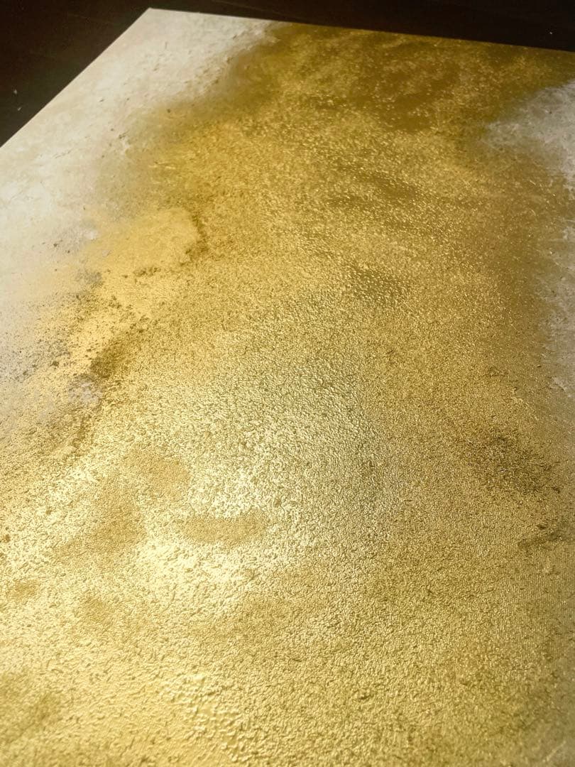 大きい抽象画｜803×652｜現代アート 絵画　テクスチャーアート　大きめ　金白