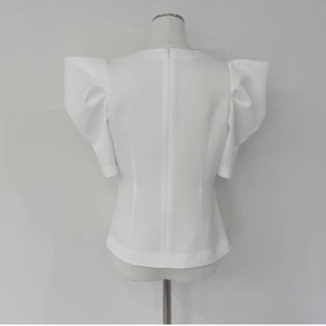 cygne シーニュ　とんがりトップス半袖 Emily　ホワイト0サイズ　完売