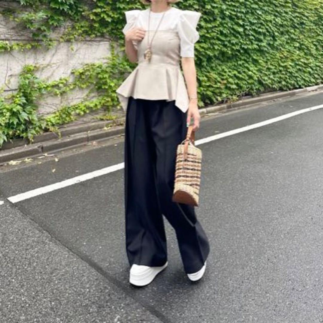 cygne シーニュ　とんがりトップス半袖 Emily　ホワイト0サイズ　完売