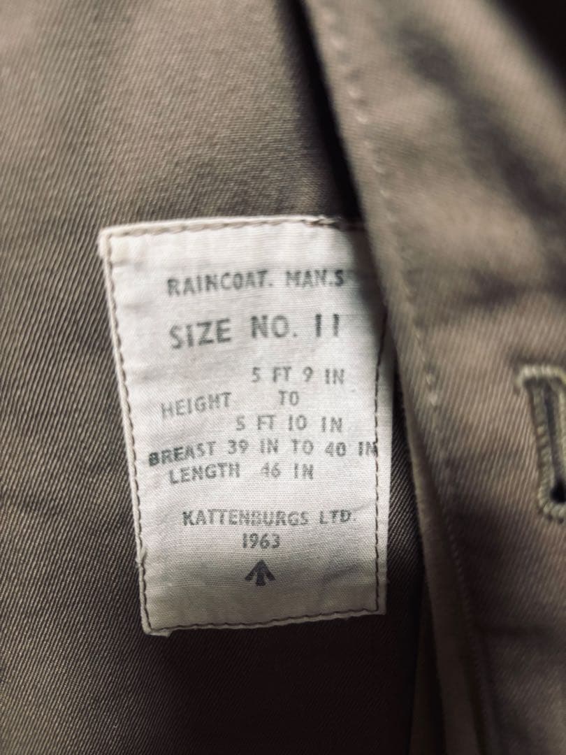 60s イギリス軍 レインコート ウールギャバジン ユーロヴィンテージ ラグラン