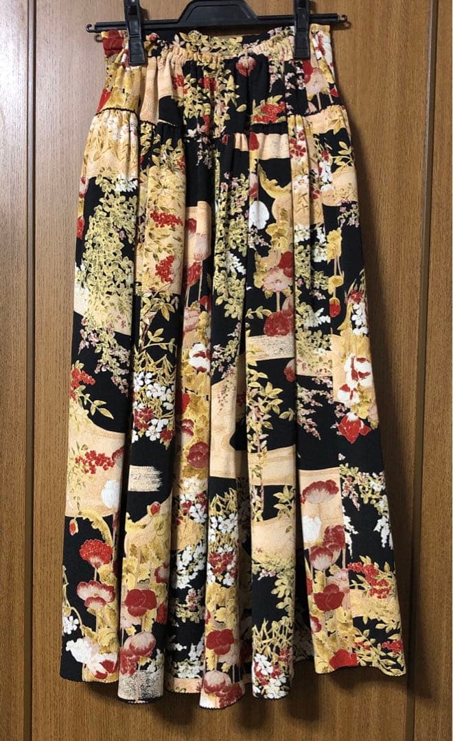 【未使用】⭐️ワンダフルワールド⭐️和柄スカート⭐️黒系⭐️