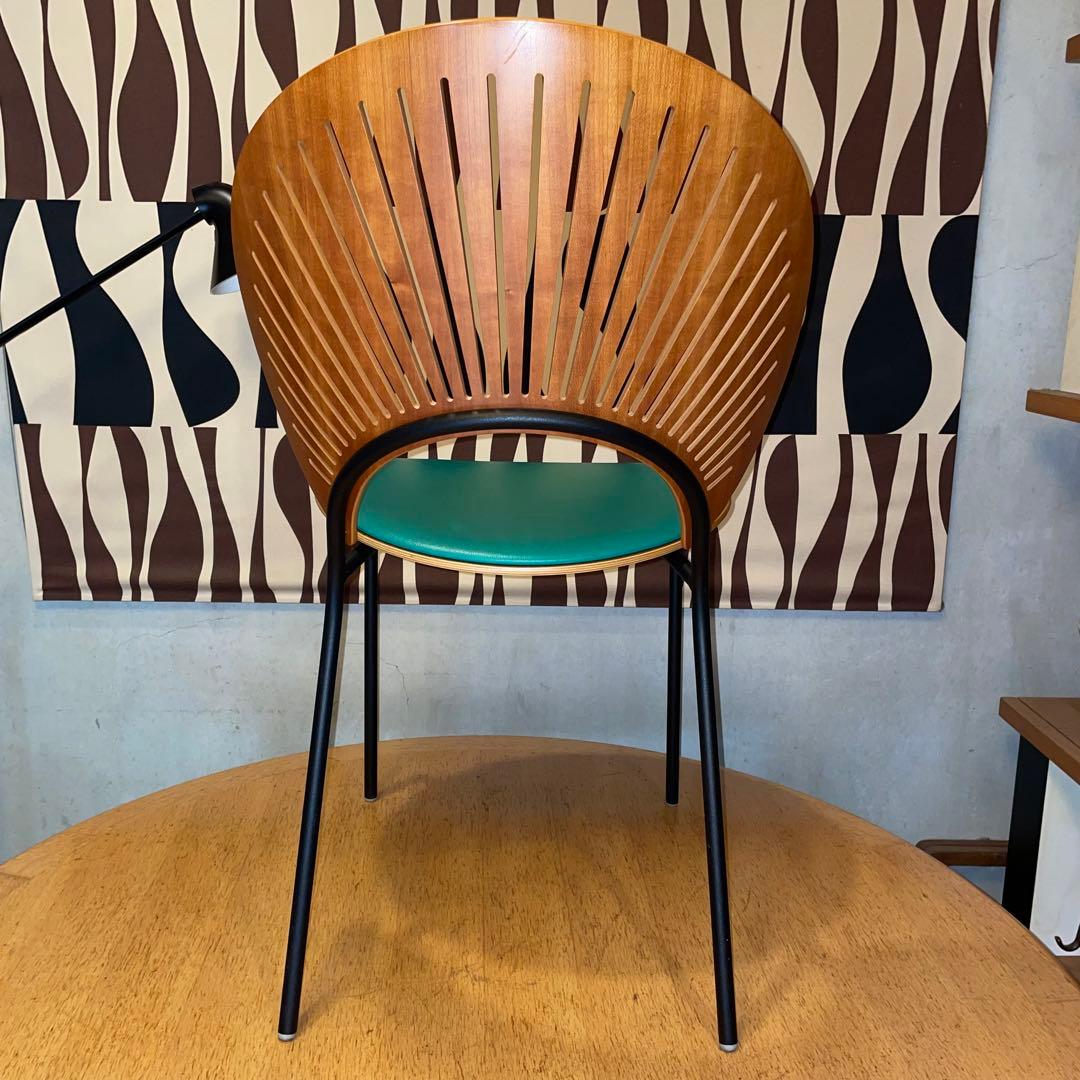 デンマーク　フレデリシア　椅子　ナナディツエル　　緑