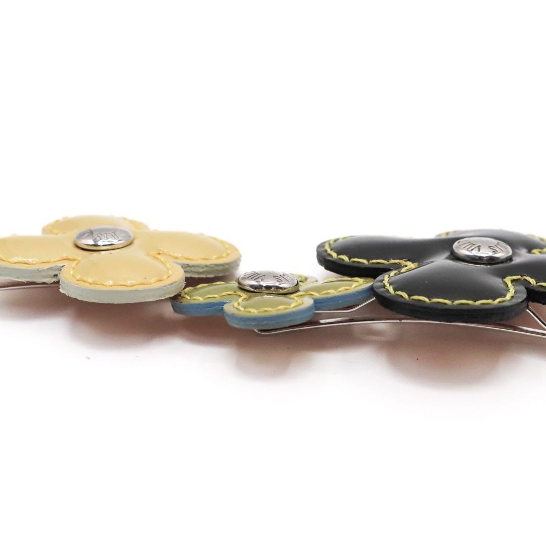 【極美品】ルイヴィトン バレッタ フルール ヴェルニ ヘアピン M92259