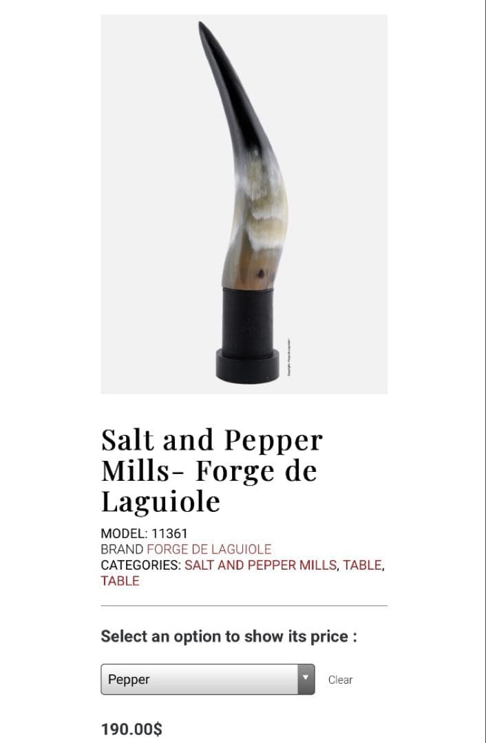 希少！ペッパーミル FORGE DE LAGUIOLE ライヨール★日本未販売