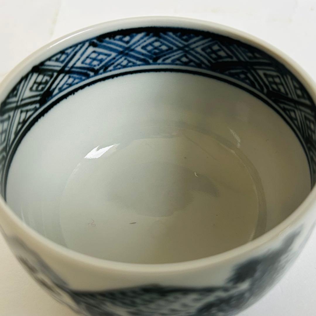 【未使用】京焼 清水焼 初代 幸之介窯 湯呑み 手描き5客揃