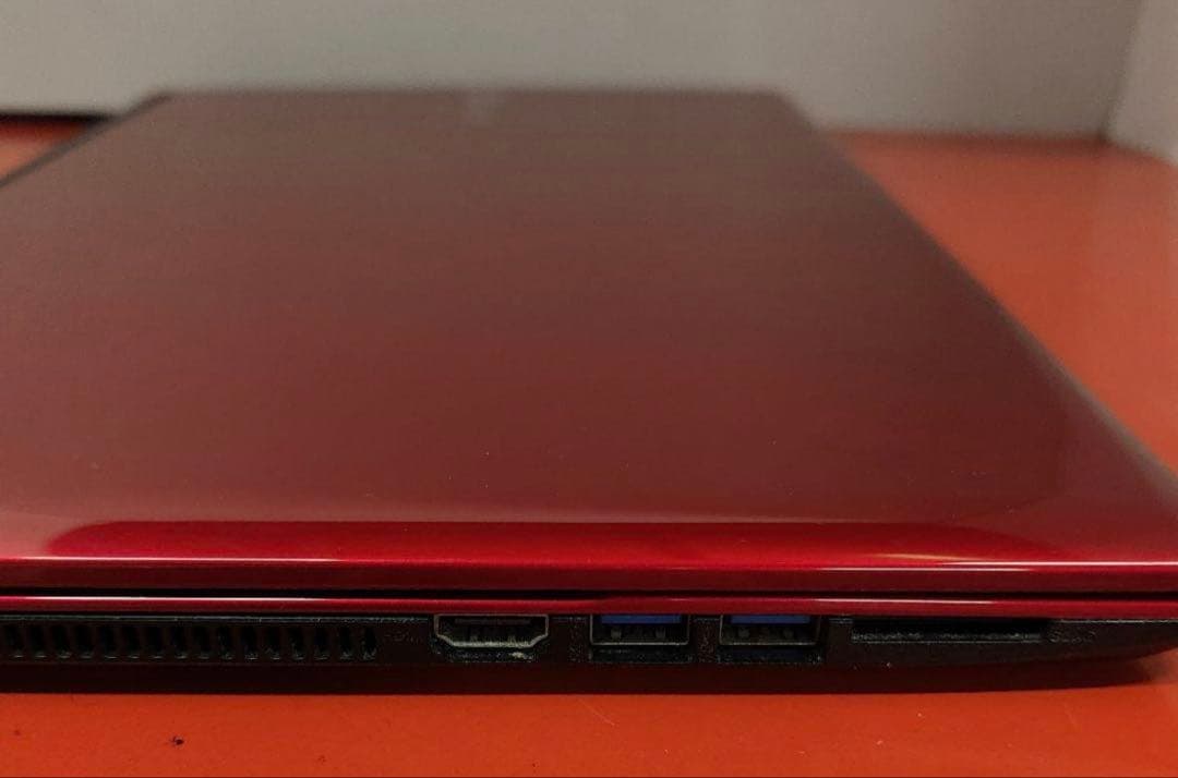 LAVIE ノートPC 赤色 本体 + マウス　一部難有り