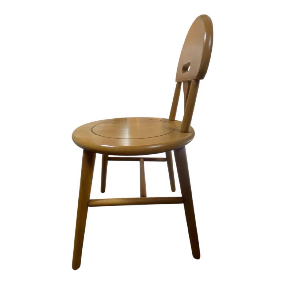 コイズミ　KOIZUMI　木製椅子　丸形　天然木　ダイニングチェア