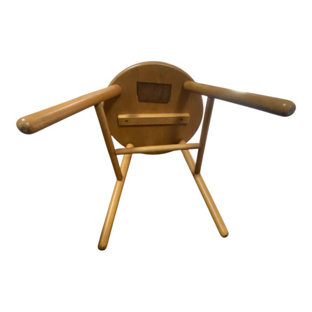 コイズミ　KOIZUMI　木製椅子　丸形　天然木　ダイニングチェア