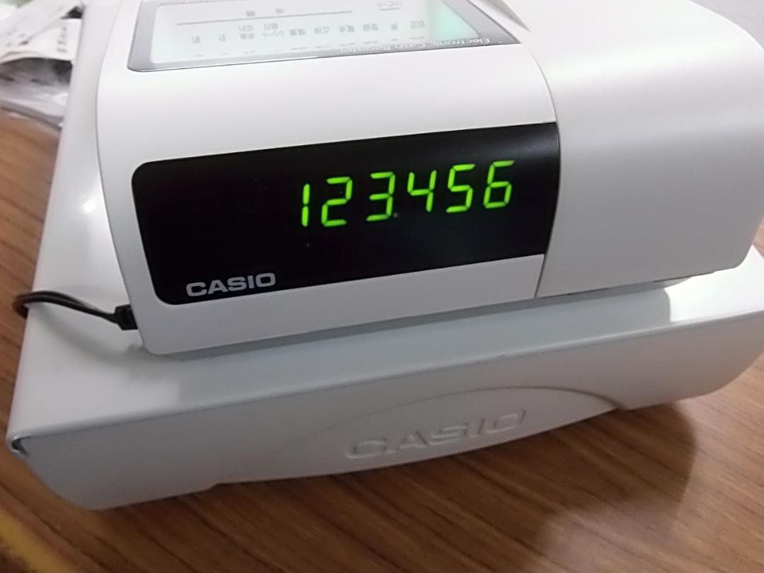 ほぼ新品ケーブル付120領収書設定無料カシオTE-400インボイスレジスター