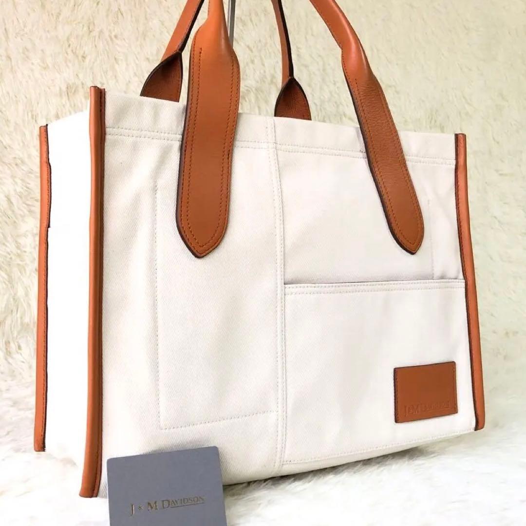 未使用級 J&M Davidson キャンバス トートバッグ バブーシュカ M
