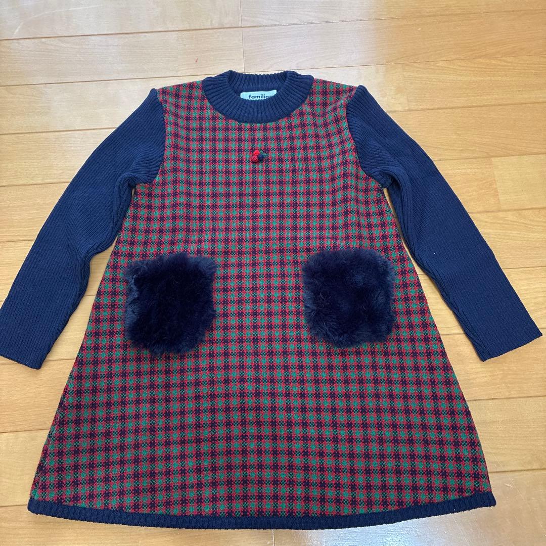 特別価格　新品　ファミリア　ニットワンピース　110