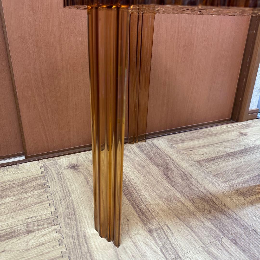 h*3様 Kartell カルテル T-TABLE ティーテーブル アンバー ロ