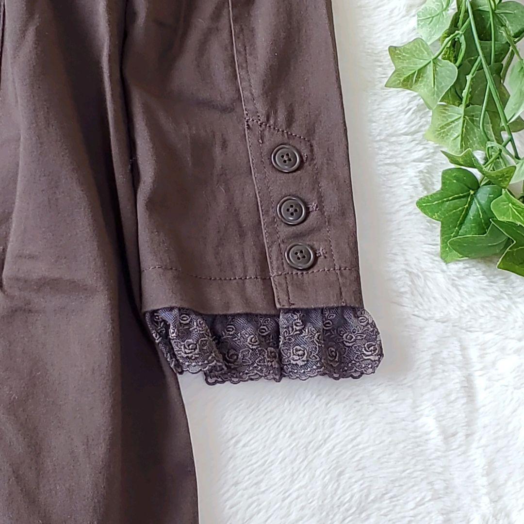 ピンクハウス　ステンカラーコート　ロングコート　ベルト付き　レース　フード