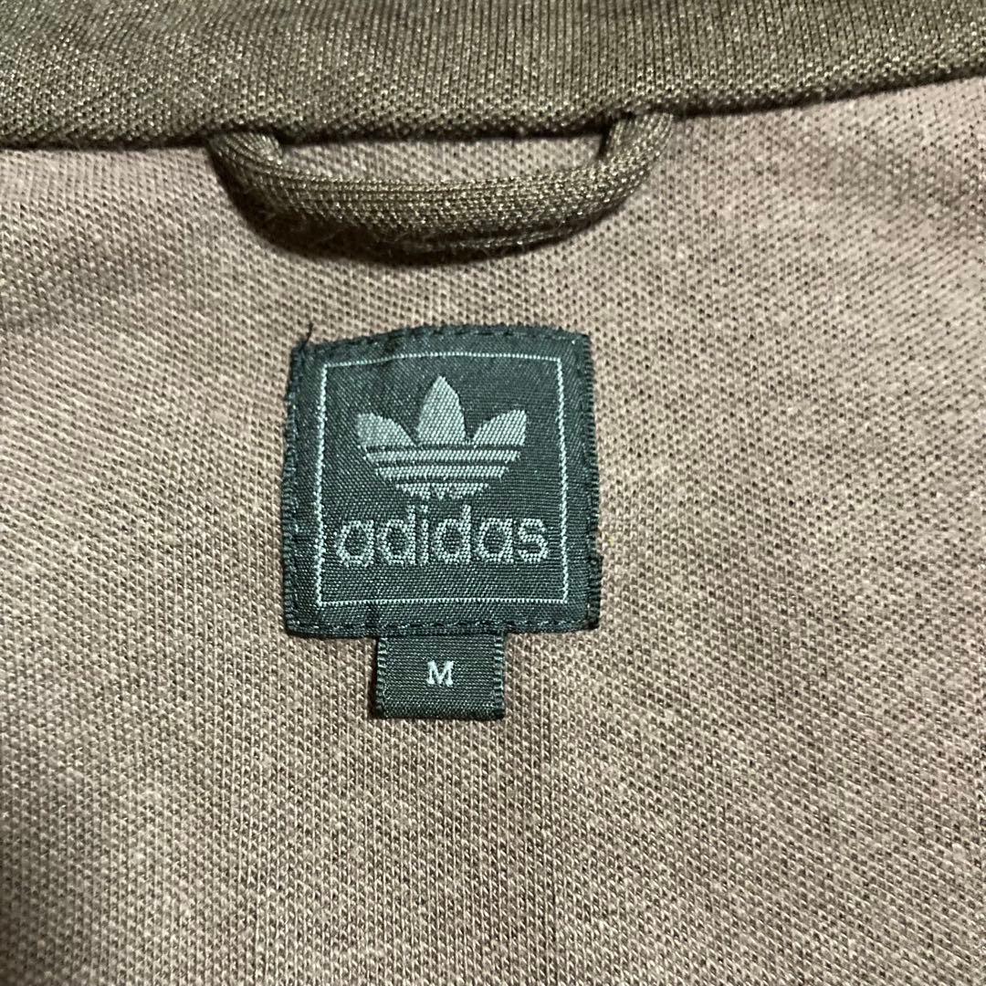 【人気色】adidas トラックジャケット ブラウン × ベージュ M