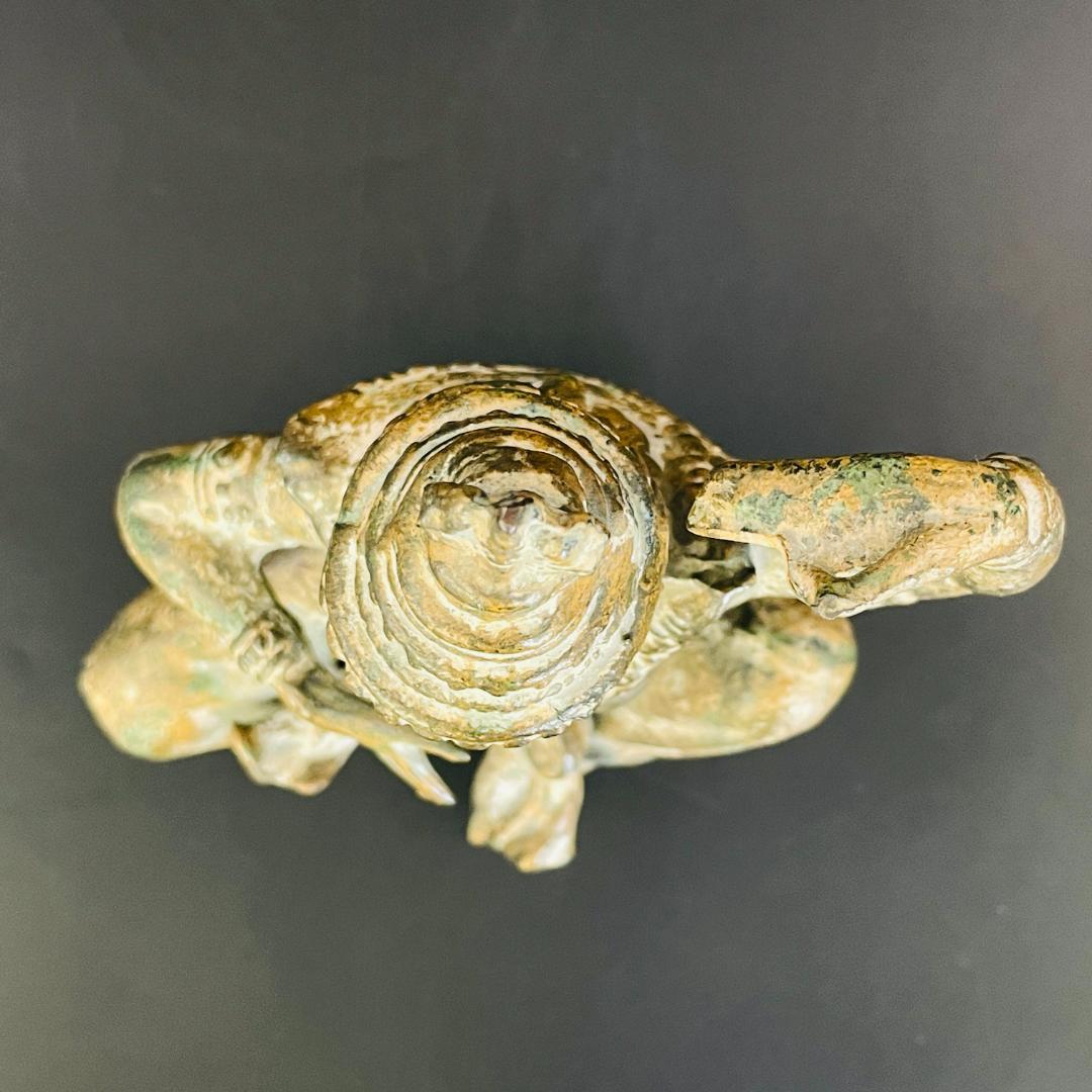 ブロンズ彫刻 古銅 チベット 仏像 坐像 密教 銅製 青銅像 時代物R8SA41