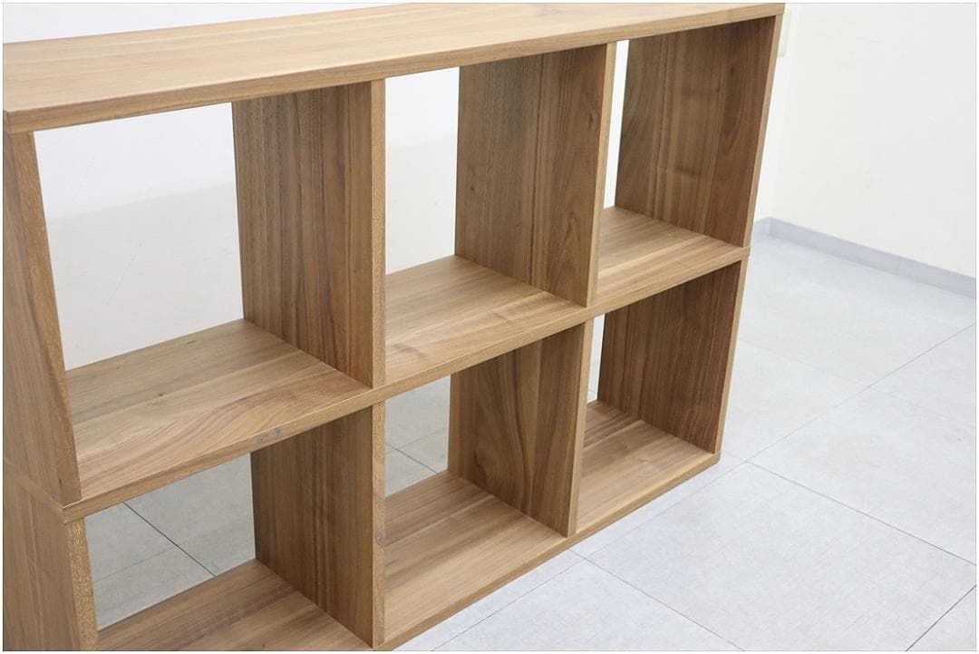 無印良品 MUJI スタッキングシェルフ　3段×2列・ウォールナット材 2段3列