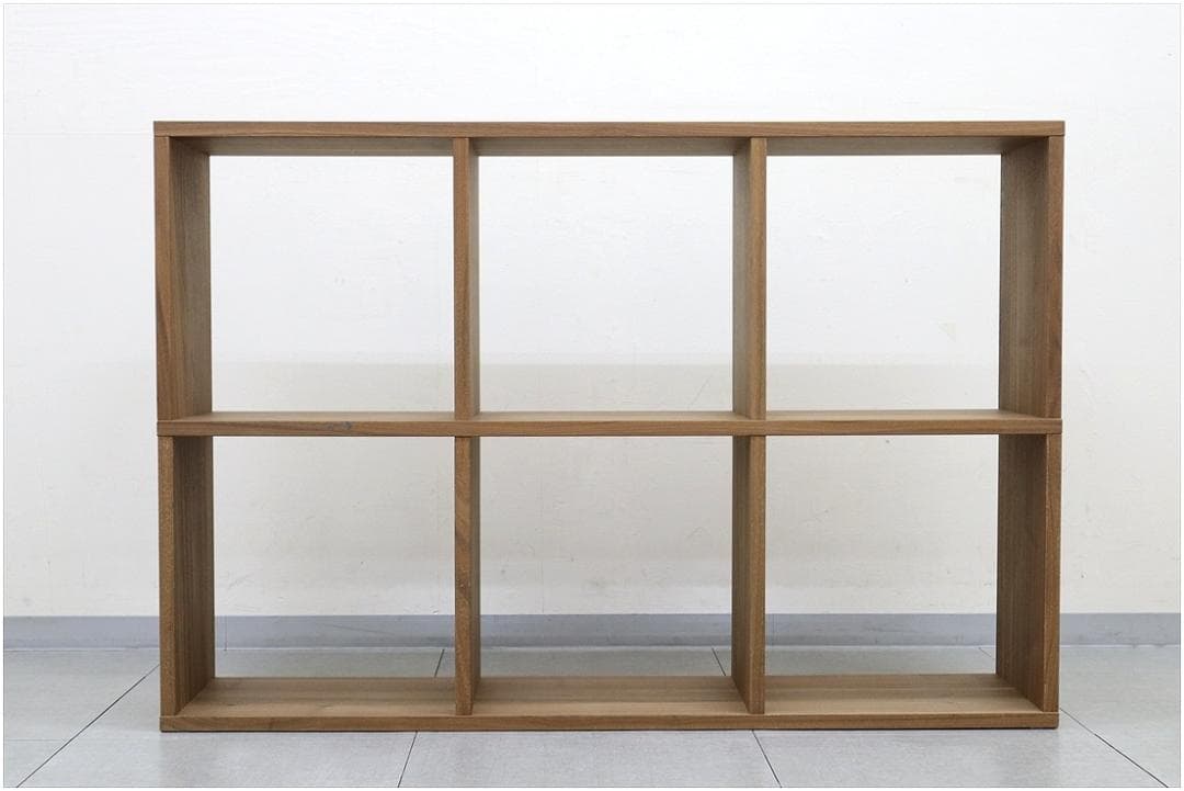 無印良品 MUJI スタッキングシェルフ　3段×2列・ウォールナット材 2段3列