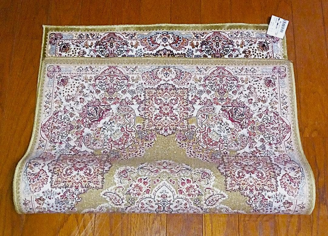 絨毯　玄関サイズ　グリーン系