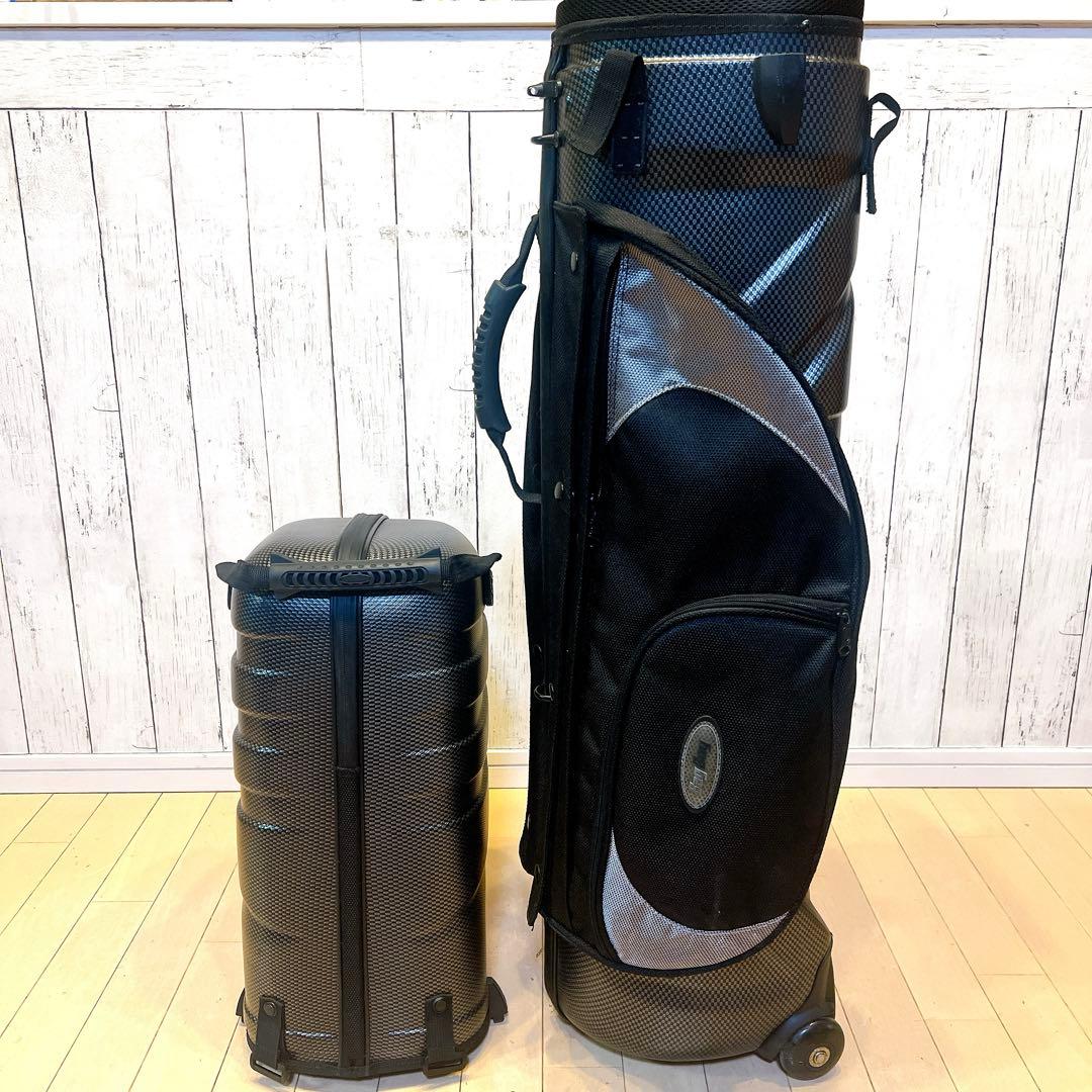 希少BAGBOY トラベルケース カーボン調 キャディバッグ　ハードケース　2輪