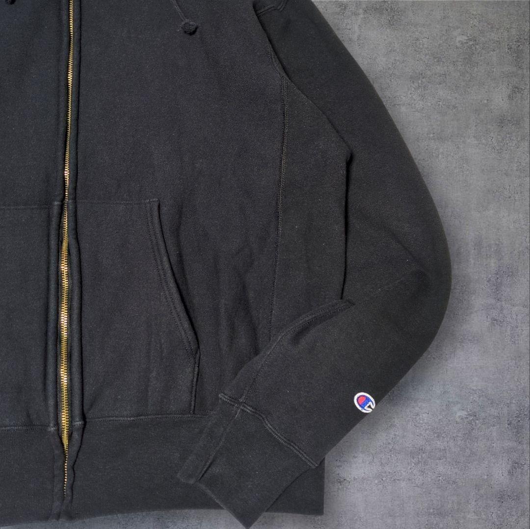 美品✨チャンピオン USA製 赤タグ リバースウィーブ パーカー XL 黒