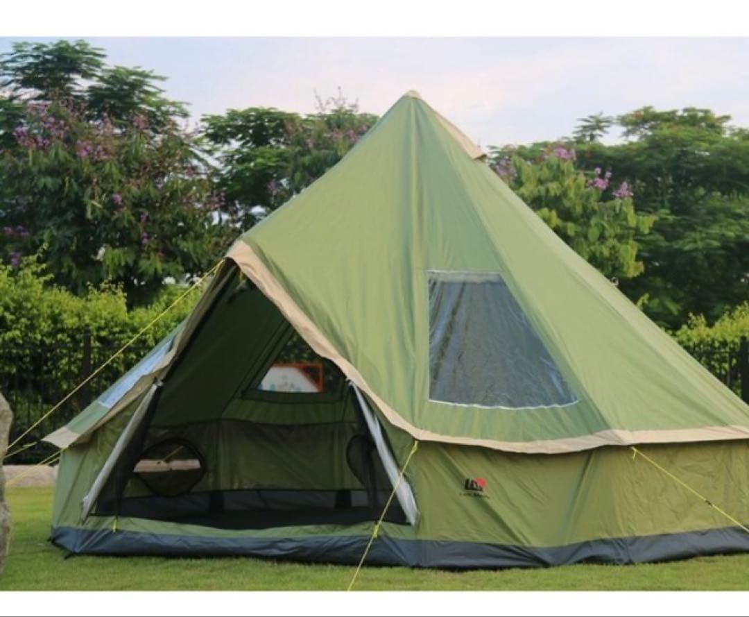 Los Maple ティピー型テント オリーブグリーン　TPU窓付　おまけ付