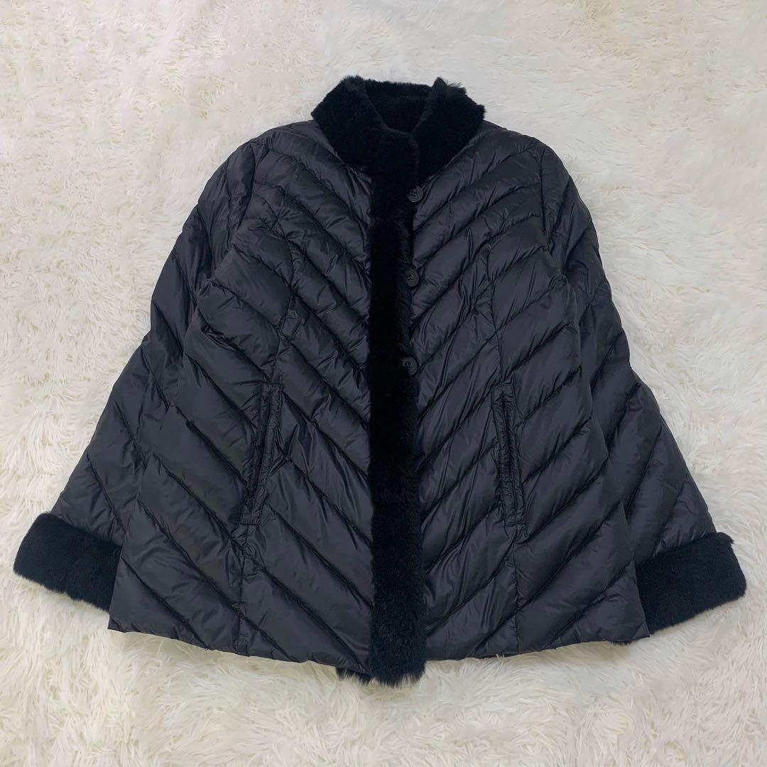 【未使用タグ付き】 最高級 レッキスラビット ファー ダウン ジャケット 黒