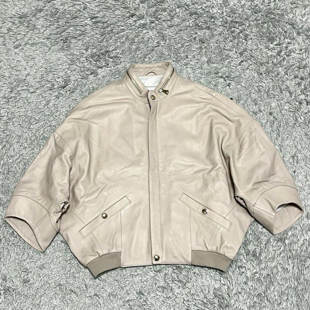 希少✨美品✨EMMETI エンメティ　レザー ブルゾン　ドルマン　定価15万