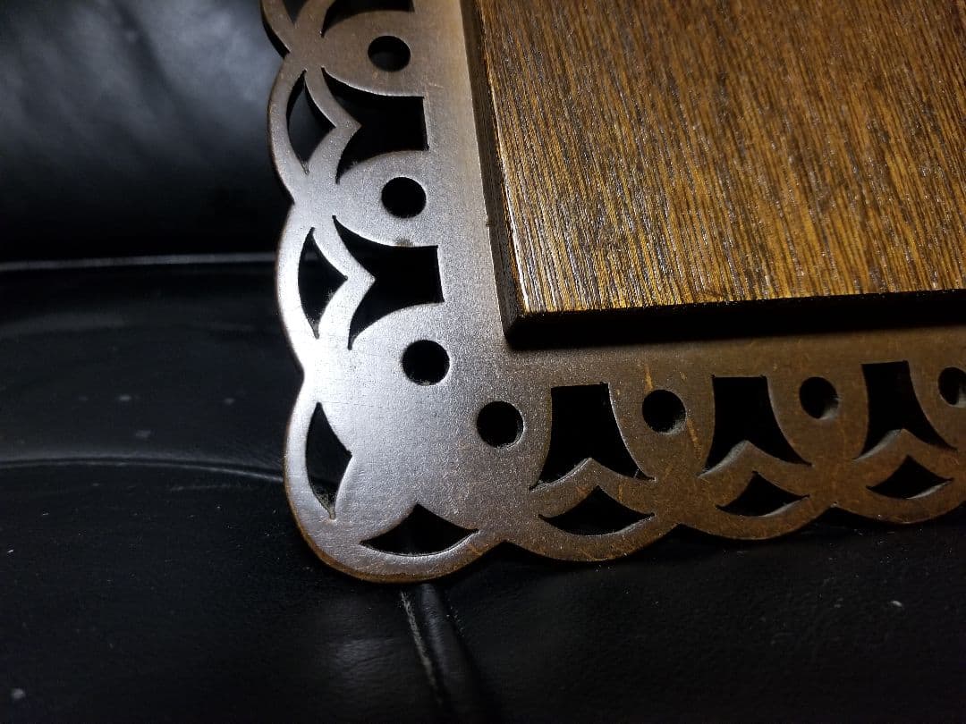 希少　廃盤　パリの雑貨屋　フレンチ　ウォールミラー　ウッド　透かし彫り　壁掛け鏡