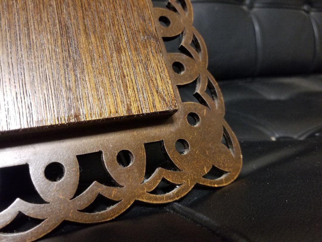 希少　廃盤　パリの雑貨屋　フレンチ　ウォールミラー　ウッド　透かし彫り　壁掛け鏡