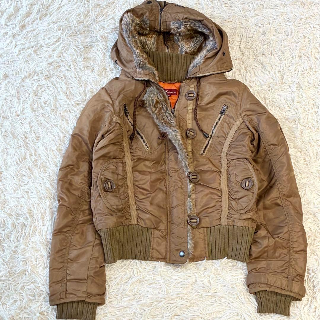 アヴィレックス N-2B ミリタリージャケット ファー M