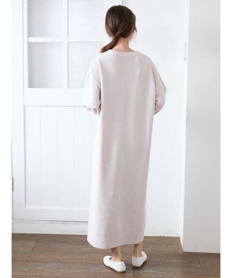 【新品未使用】ジェラートピケ　ツインキャットジャガードワンピース　ピンク