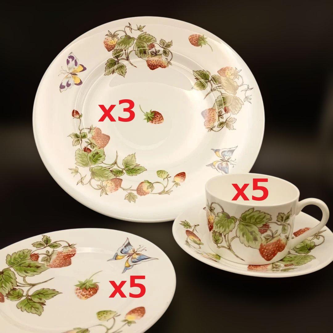 コールポート カップ・皿５、大皿３のセット（減数可）