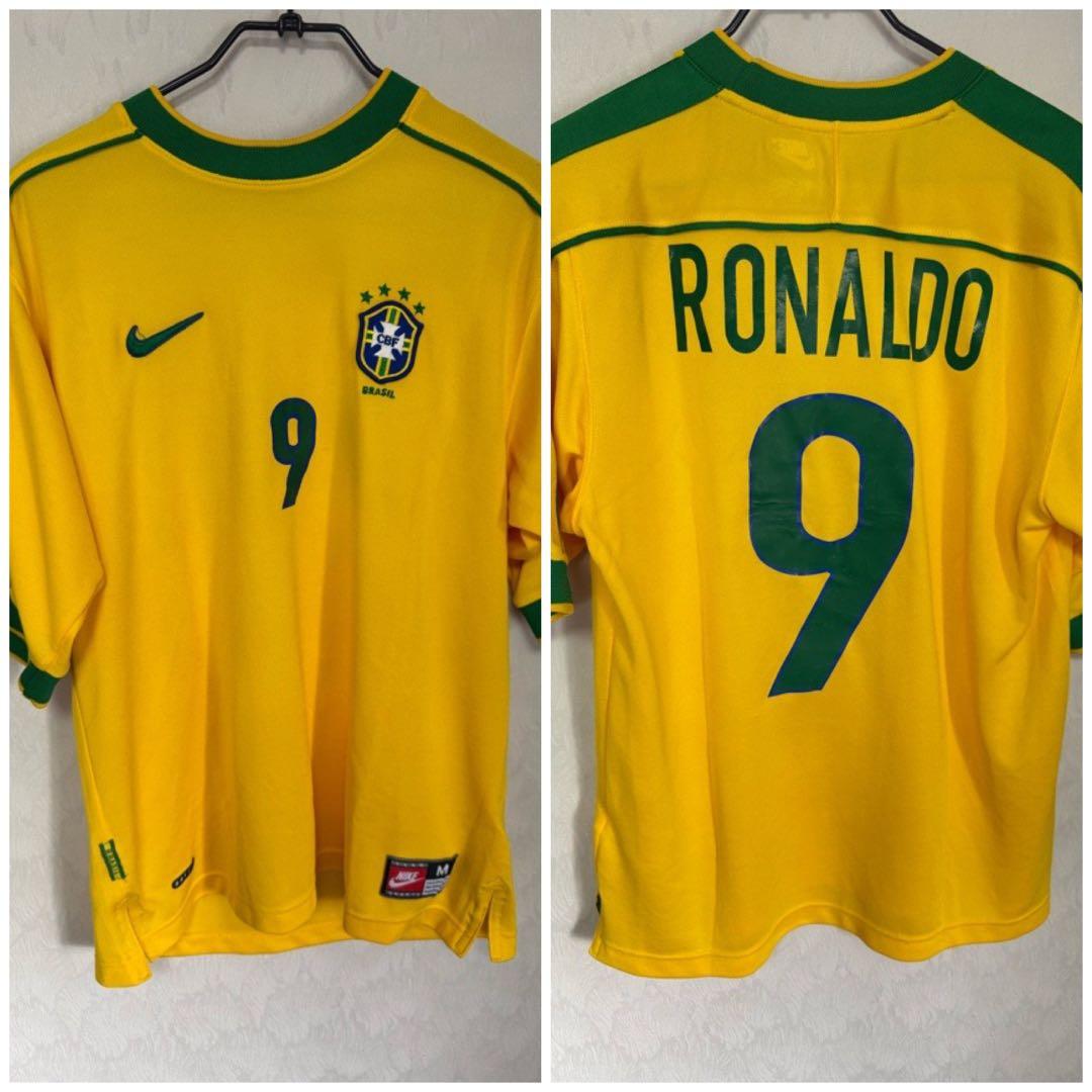 98年 ブラジル代表 ユニフォーム ホーム ナイキ NIKE ロナウド 9 UK