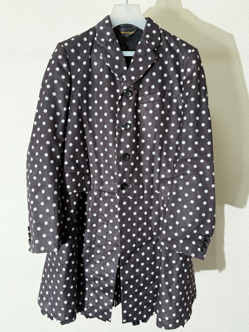 コムデギャルソン ドット柄 変形コート