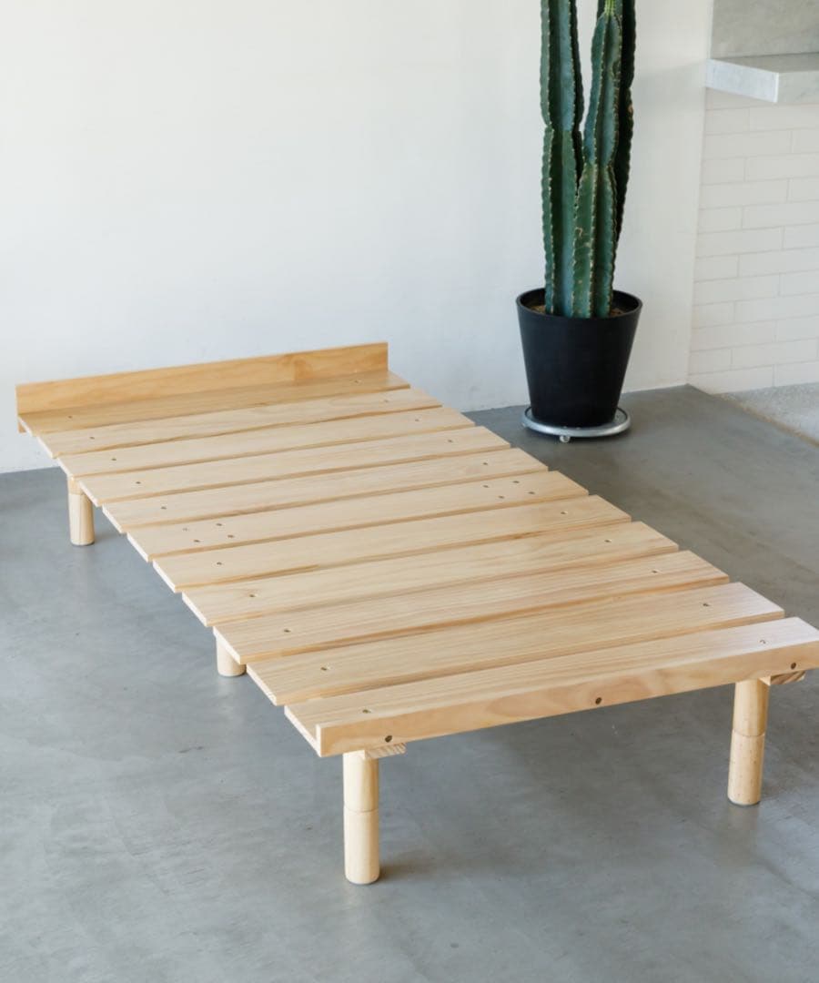 エムール　高さが変えられる天然木すのこベッド　OSMOS シングル