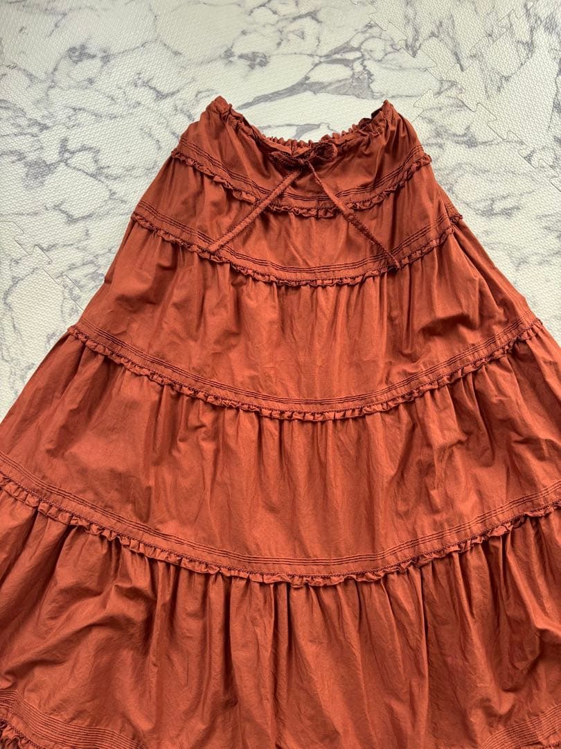 ⭐︎未使用ワンダフルワールドブラウン ティアードスカート
