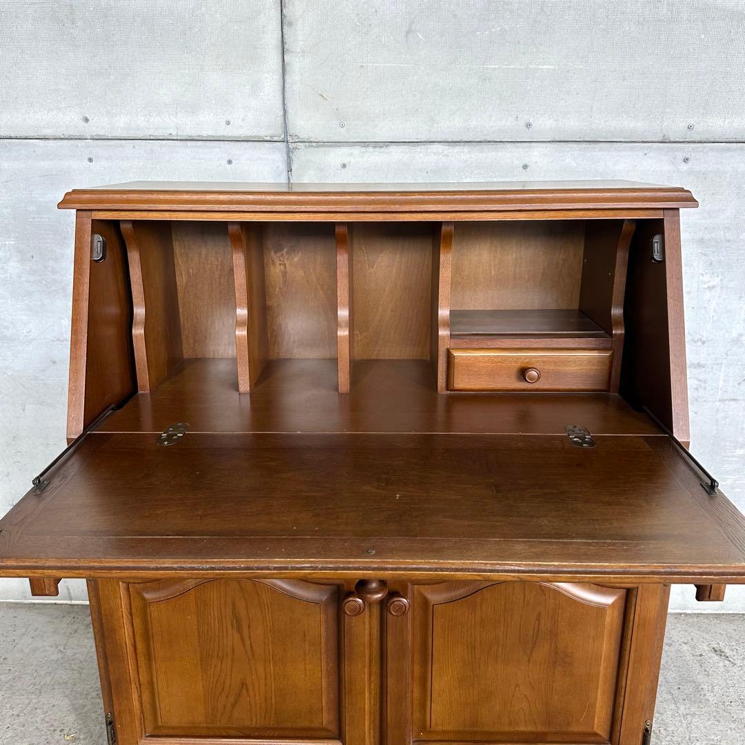 ✦カリモク✦ヴィンテージ ライティングビューロー デスクキャビネット 昭和レトロ