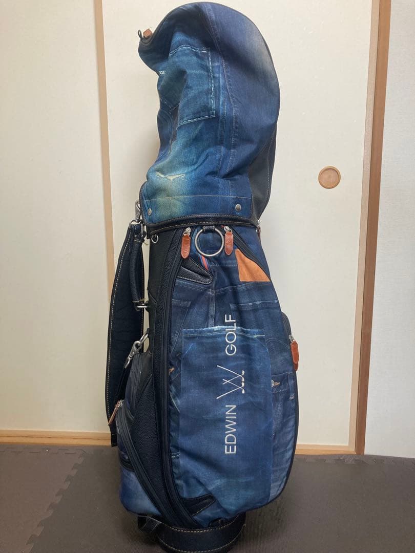 【しん】EDWIN GOLF デニム風キャディ• サブ•ボストンバッグ3点