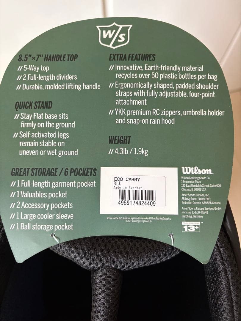 ☆新品未使用品☆ Wilson ゴルフ 超軽量1.9kgキャディバッグ