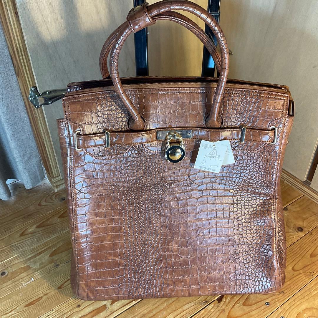 新品 未使用 COOCO クーコ キャリーカート キャリーバッグ クロコ 型押し