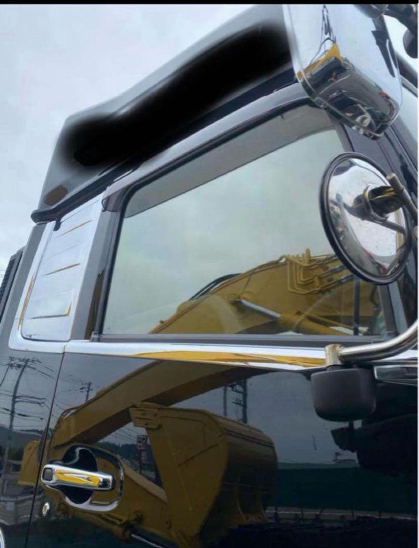 トラック用 ガラスフィルム カット済み スパッタゴールド80 運転席助手席セット