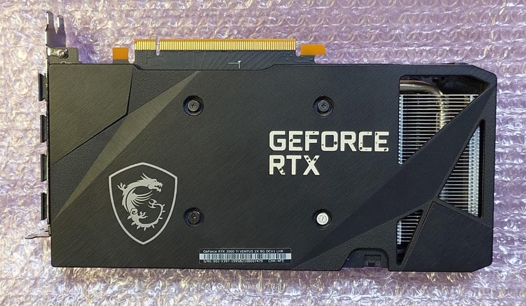 MSI RTX 3060 Ti 8GB 動作確認済