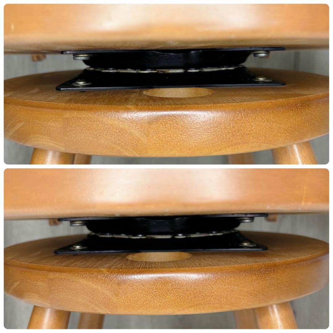 極美品　飛騨産業　回転椅子 ダイニングチェア 2脚セット　送料込み