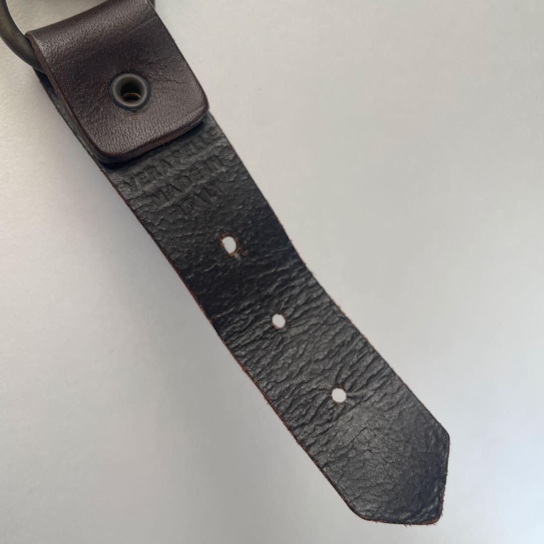 Maison Margiela 11 ブラウン レザーブレスレット チェーン