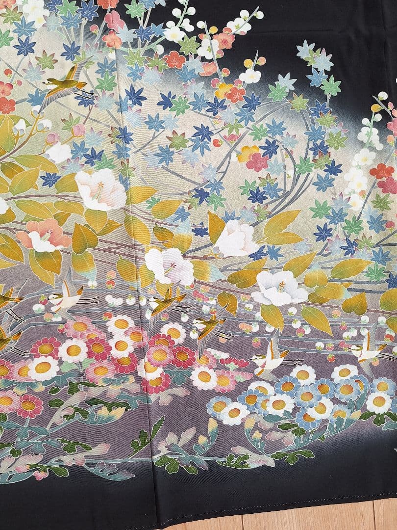 着物リメイクワンピース3694