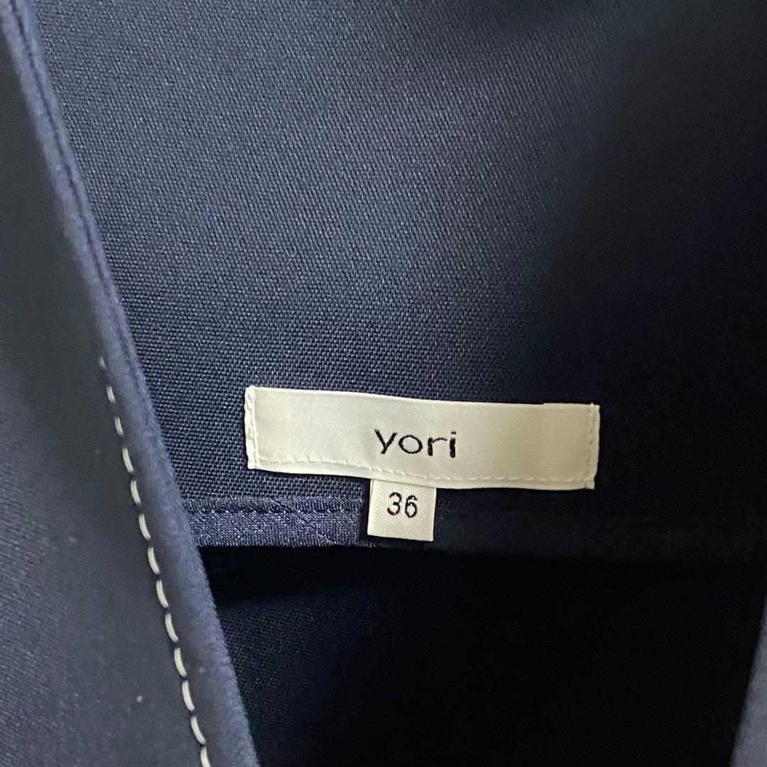 【さわさわ様】yori トリアセリボンサロペット 36 ネイビー