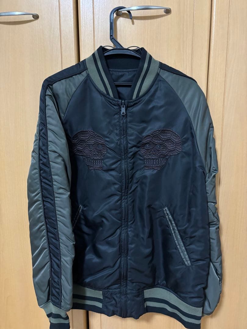 ALPHA INDUSTRIES スカジャン スカル刺繍リバーシブル