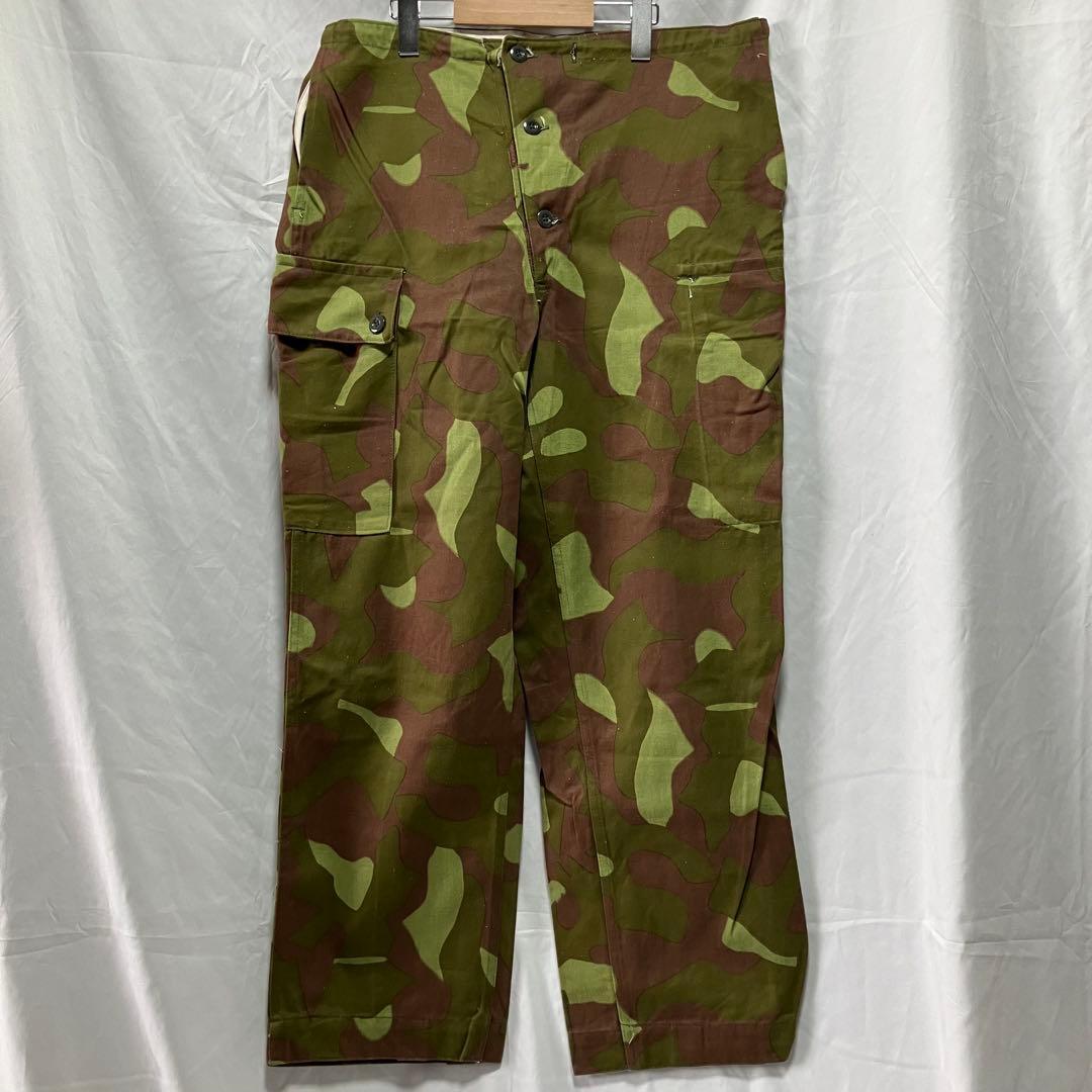 フィンランド軍 M-62カモ柄 リバーシブル オーバーパンツ　デッドストック