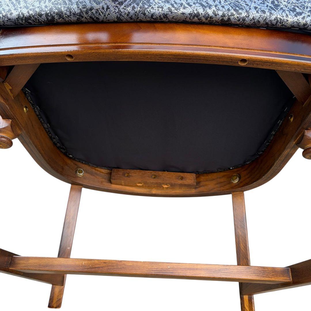 【希少】オールドカリモク コロニアル 合皮 ラタン アームチェア ②